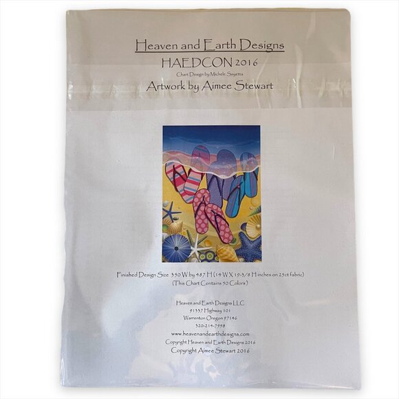 HAED Aimee Stewart Flip Flops Cross Stitch Pattern NEW Special Retreat Edition - Picture 1 of 5